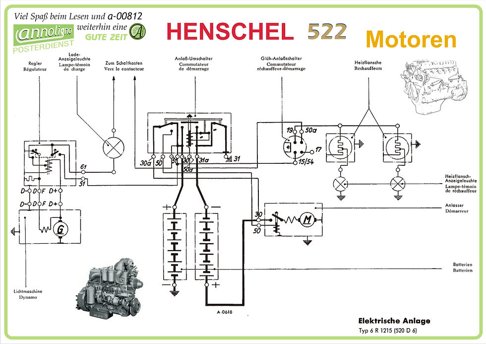 Miniaturbild: Henschel 522 Motoren Schaltplan