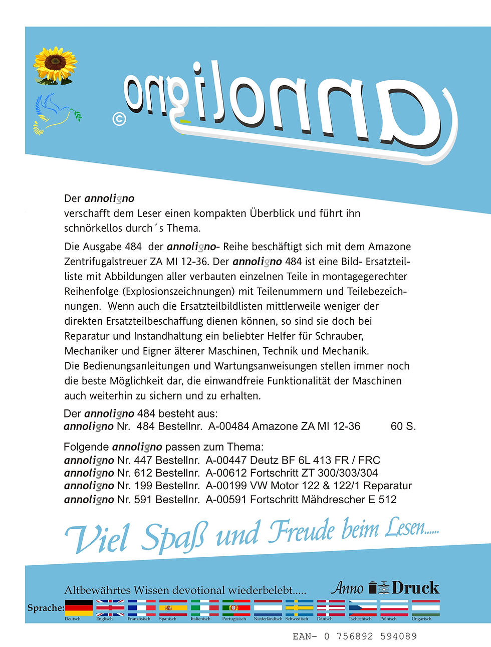 Miniaturbild: annoligno 484  Cover Rückseite Klappentext