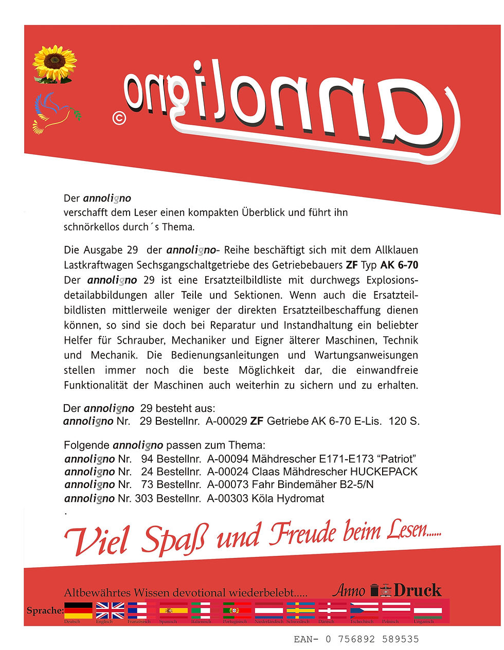 annoligno 29  Cover Rückseite Klappentext