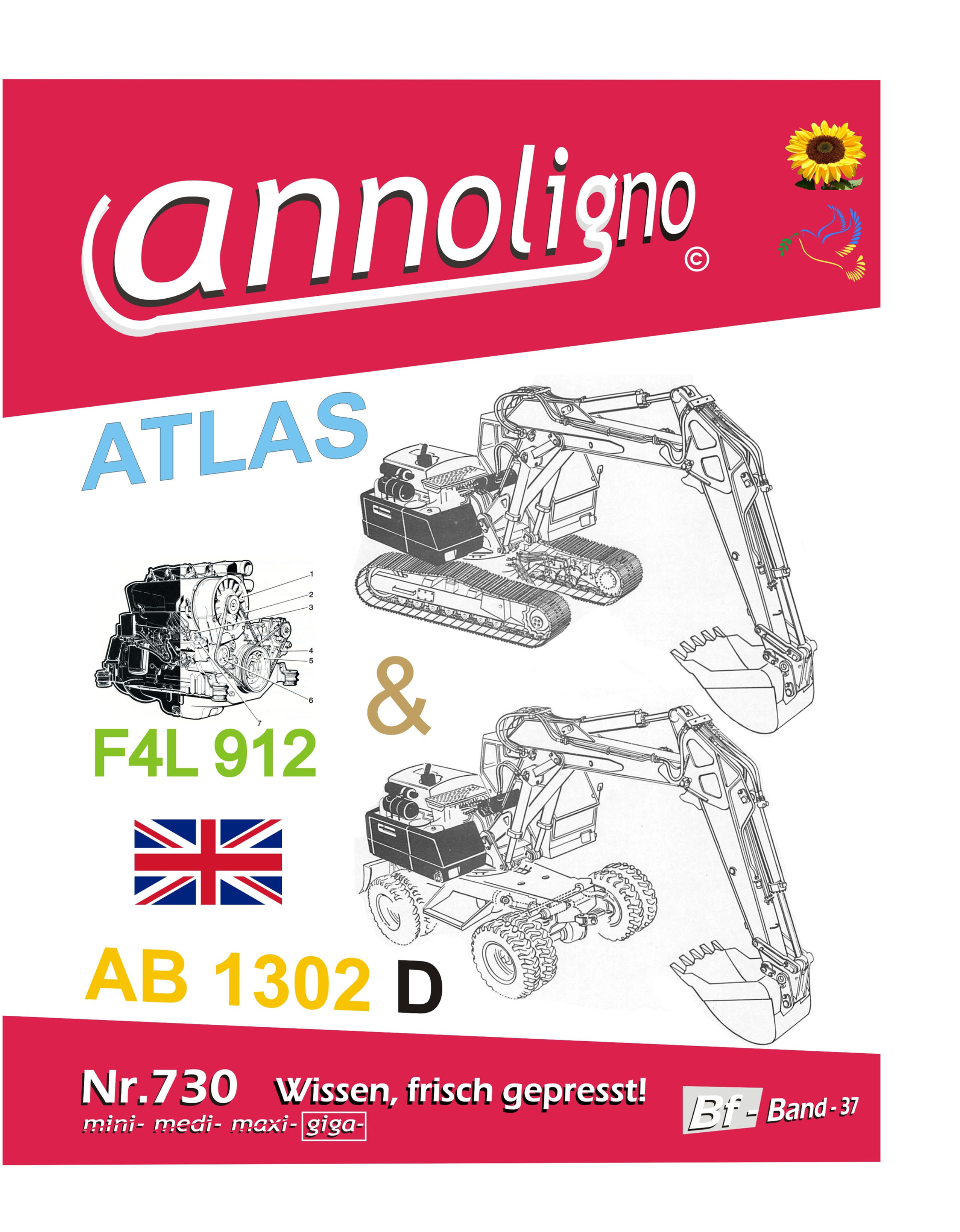 annoligno 730 ATLAS Bagger Typ AB 1302 D Cover Front