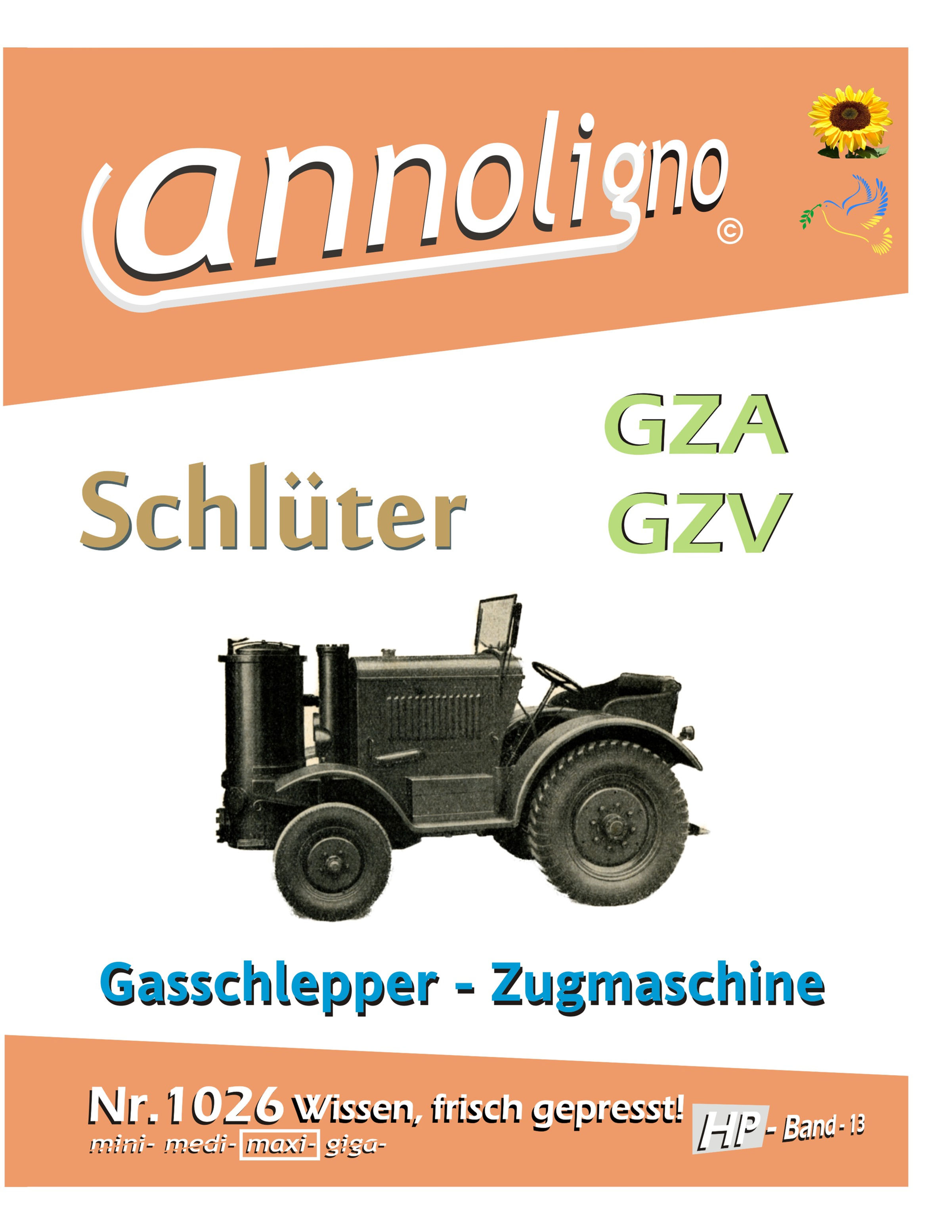 annoligno 1026 Schlüter Holzgas Schlepper Cover Front