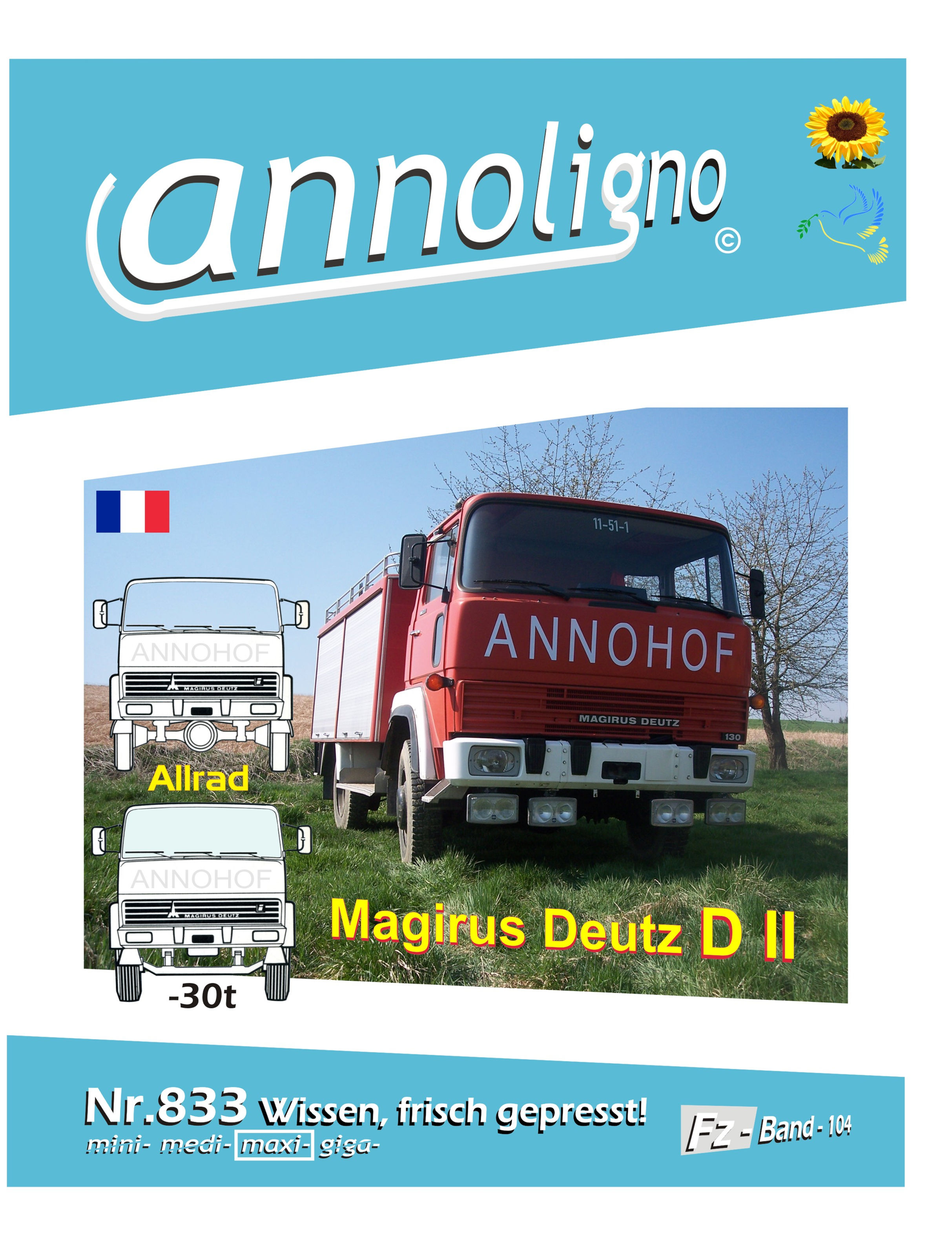 annoligno 833 Magirus Deutz/IVECO D II 30 to. Cover Front