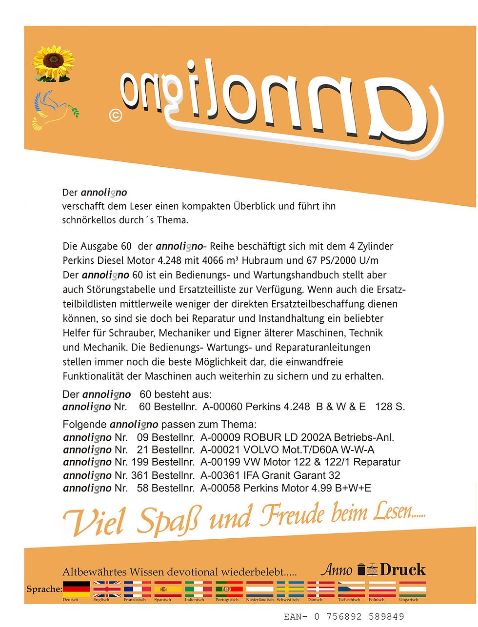 annoligno 60  Cover Rückseite Klappentext