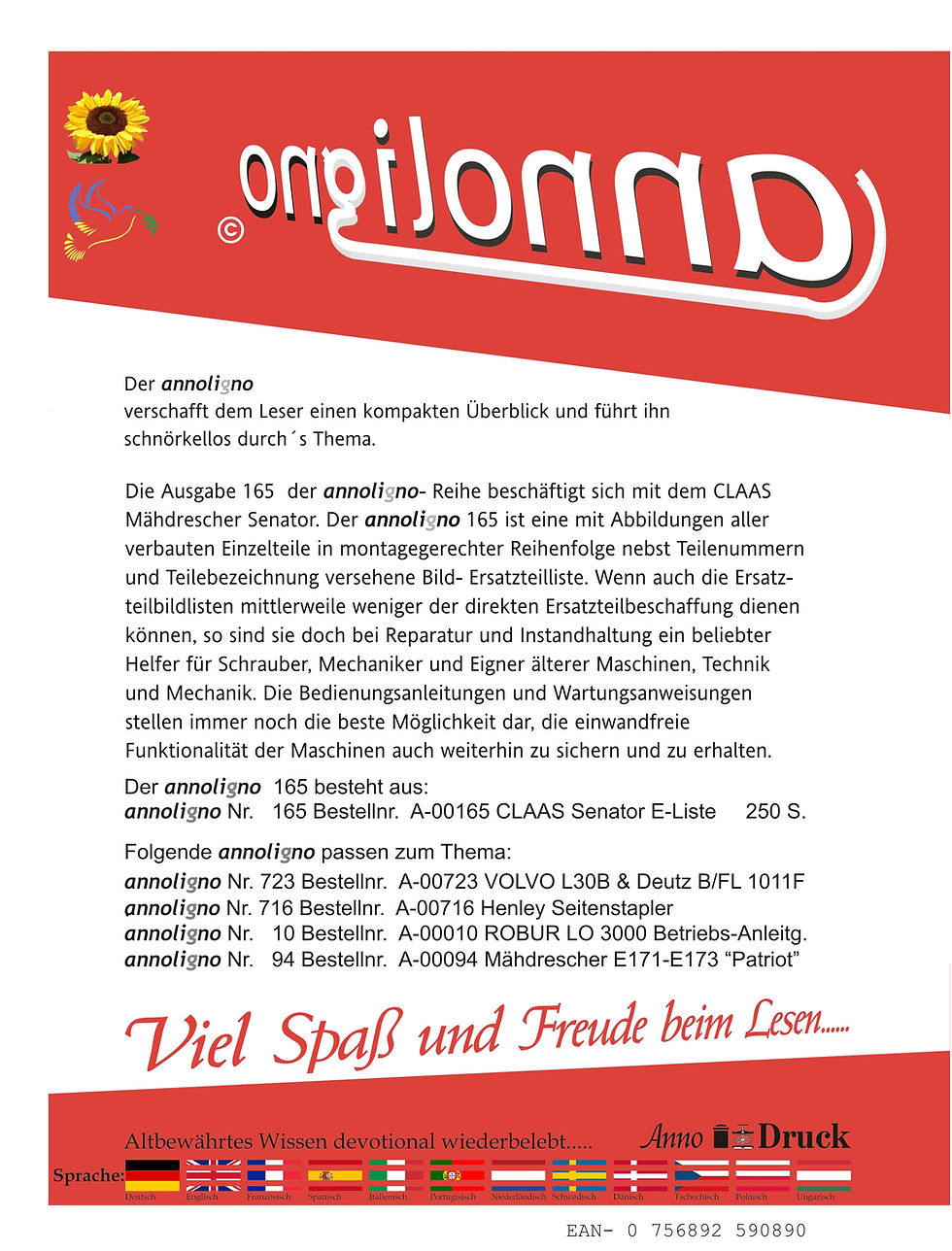 Miniaturbild: annoligno 165  Cover Rückseite Klappentext