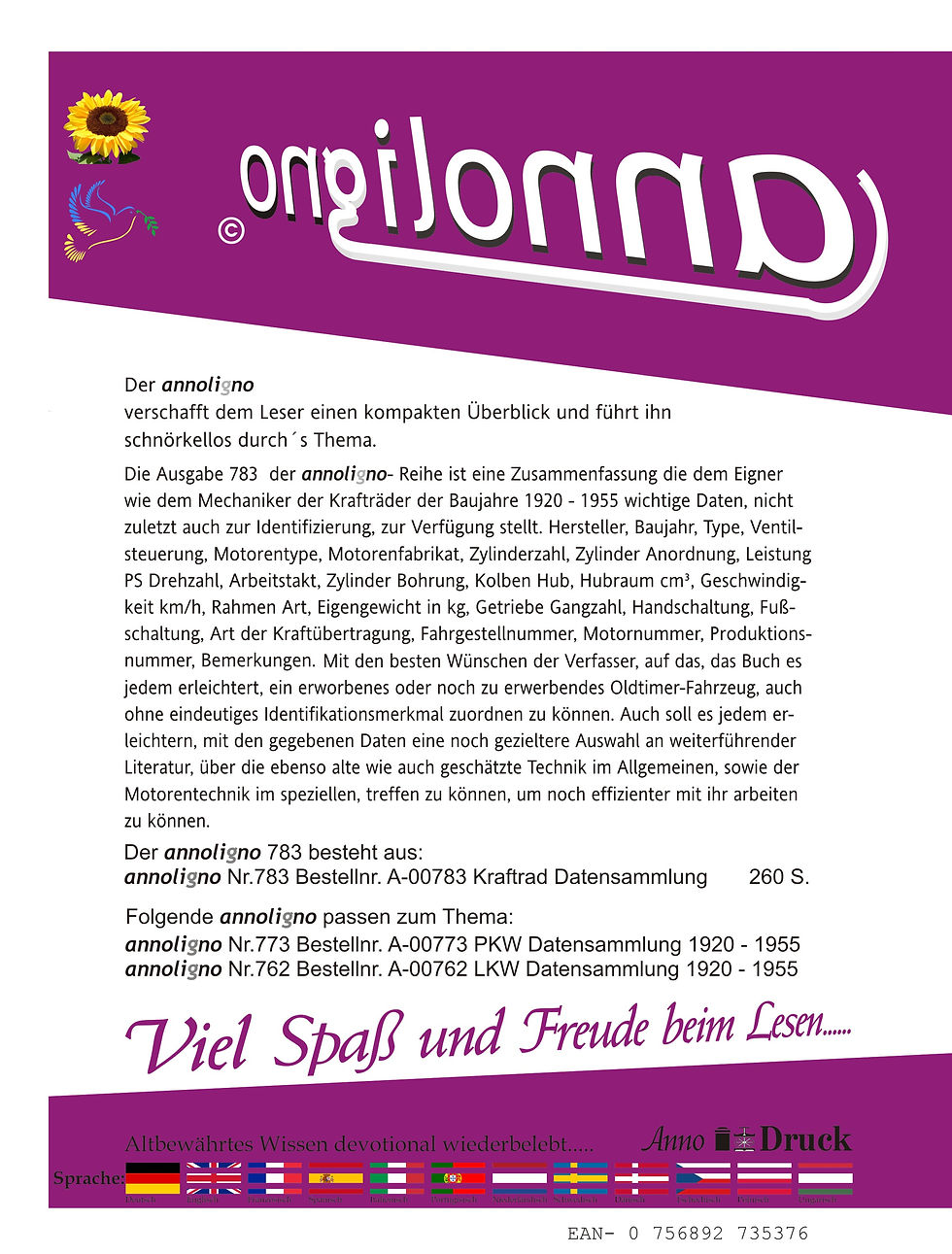 annoligno 783  Cover Rückseite Klappentext