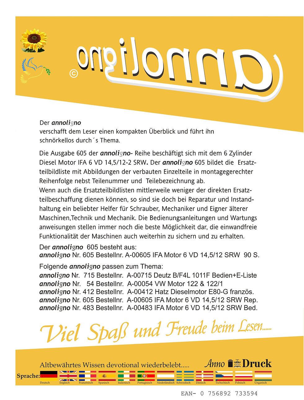 Miniaturbild: annoligno 605  Cover Rückseite Klappentext
