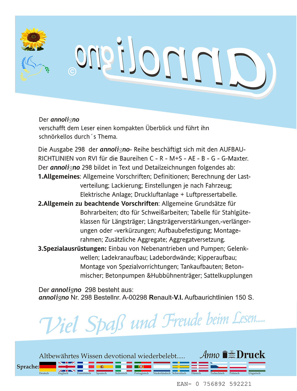 annoligno 298 Cover Rückseite Klappentext