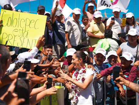 *CLAUDIA SHEINBAUM, LUEGO DE REUNIRSE CON MÁS DE 50 MIL PERSONAS EN OAXACA VISITA PUEBLA Y MORELOS*