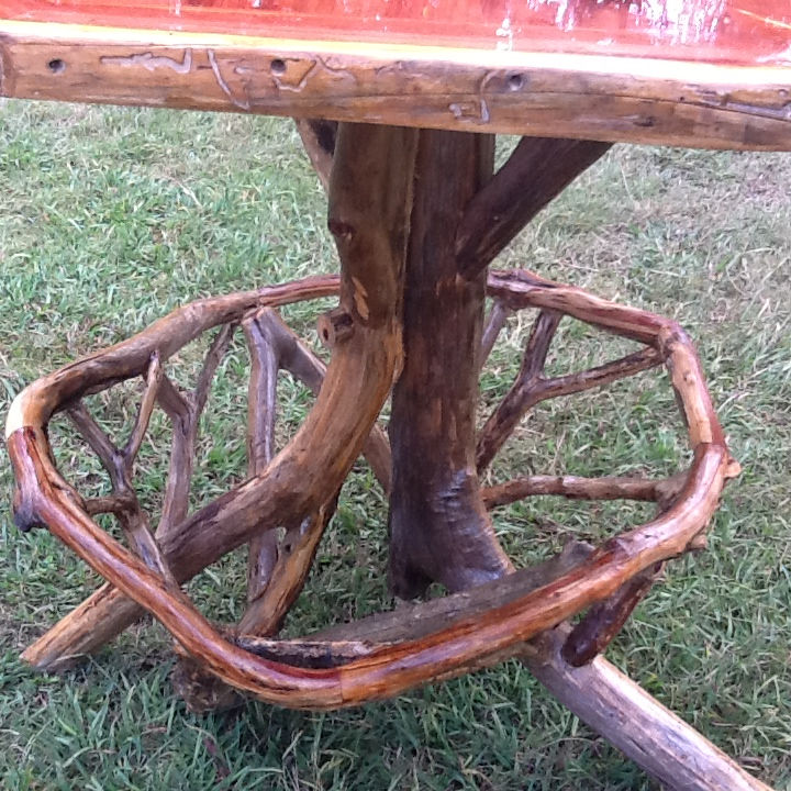 Thumbnail: Rustic Red Cedar Executive Hexagon/Octagon Pub Table Set