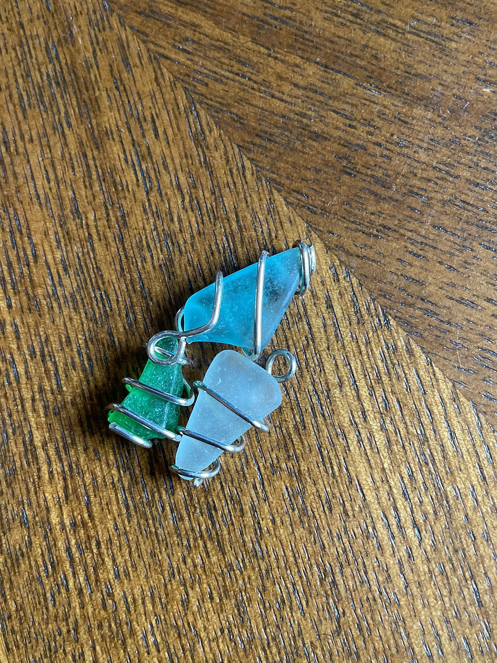 Gold Seaglass Charms