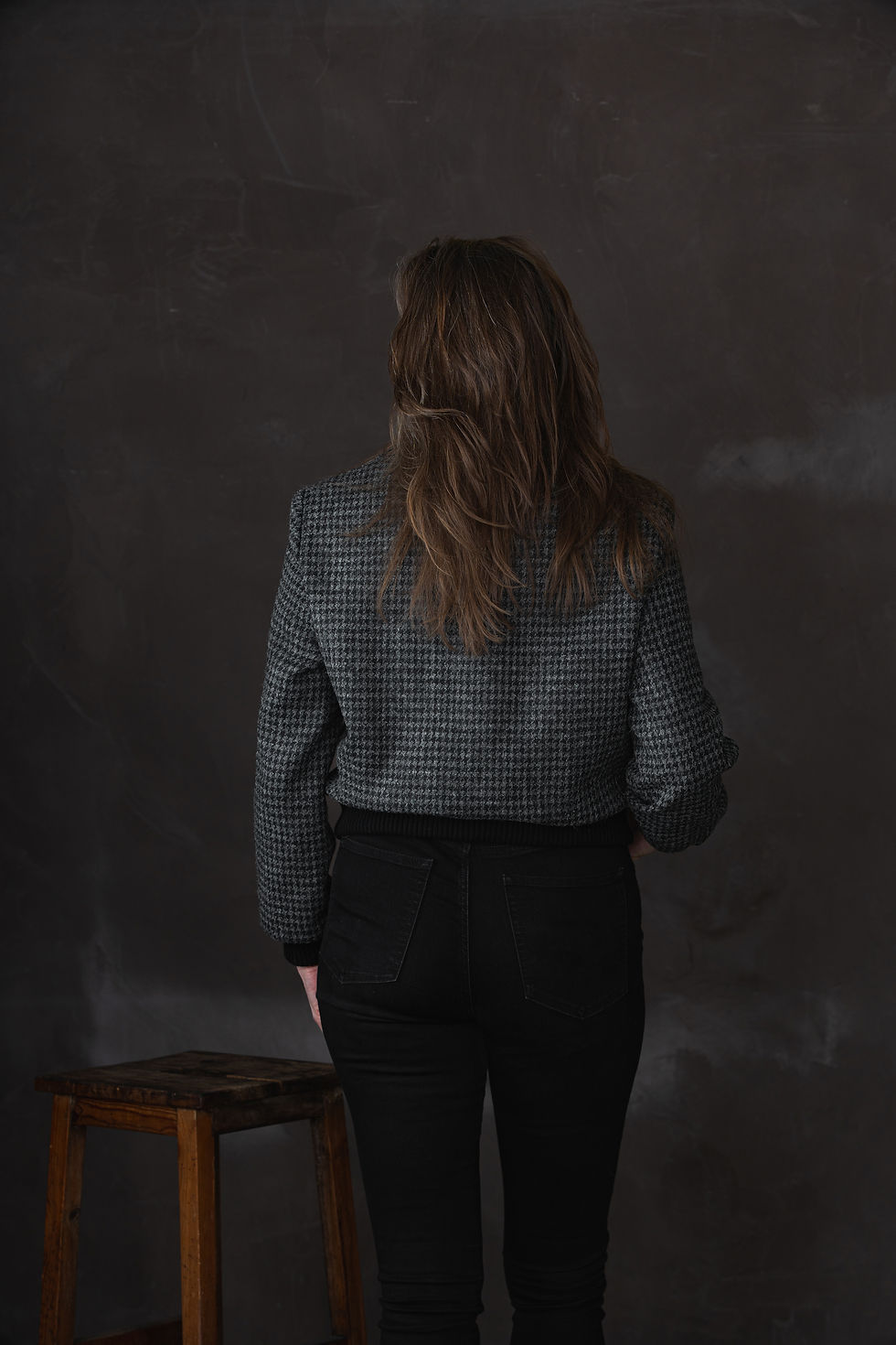 Thumbnail: Naomi in Harris Tweed Grey Dogtooth