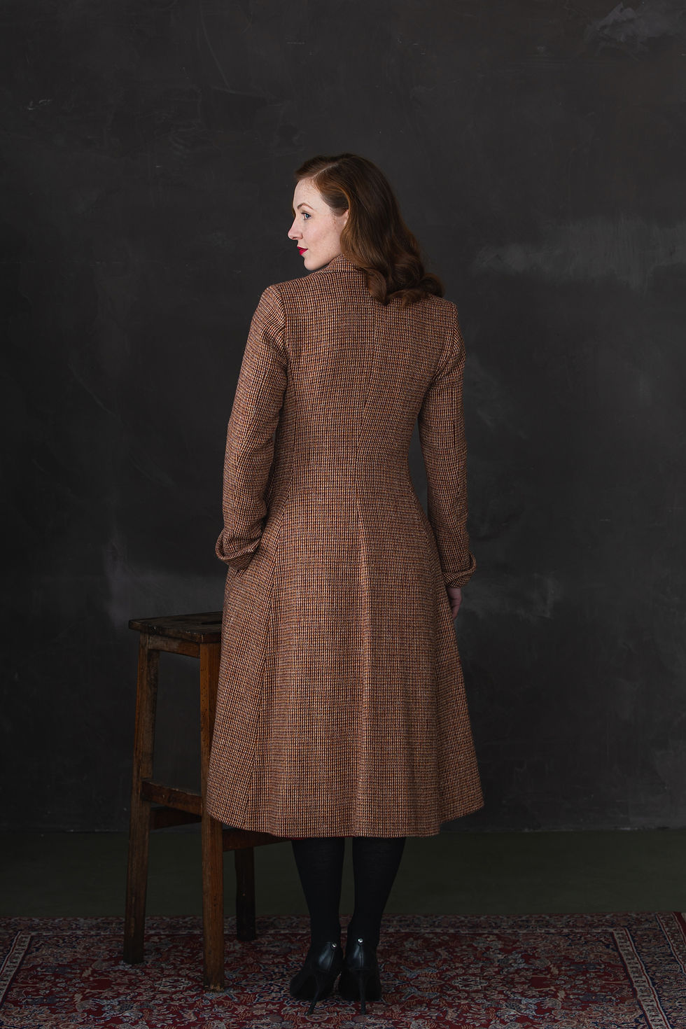 Thumbnail: Edith in Harris Tweed Rust Check