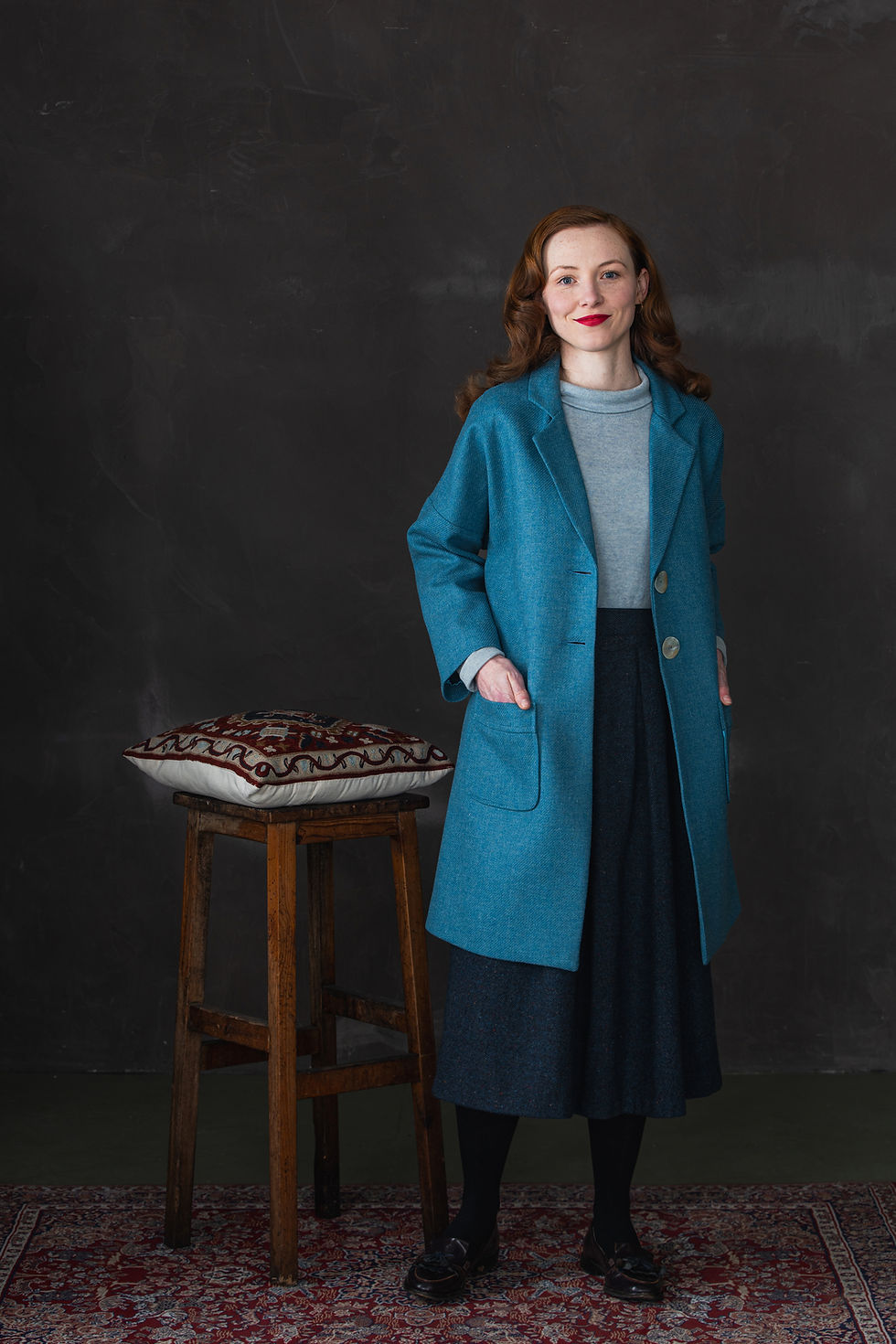 Thumbnail: Fiona in Borders Tweed Teal