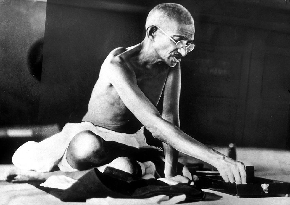 The Mahatma at work