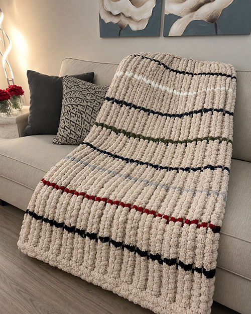 Thumbnail: "Oatmeal" Chenille Blanket