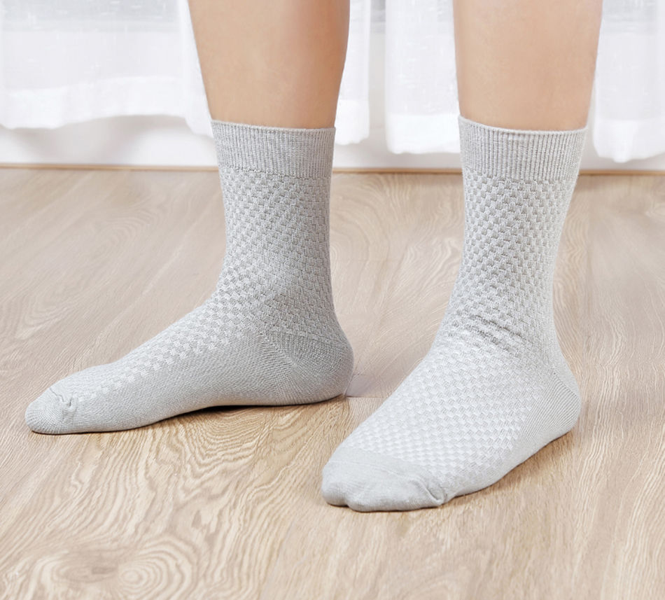 Thumbnail: Men’s Bamboo Fibre Crew Socks – 5 Pack Comfortable Everyday Wear