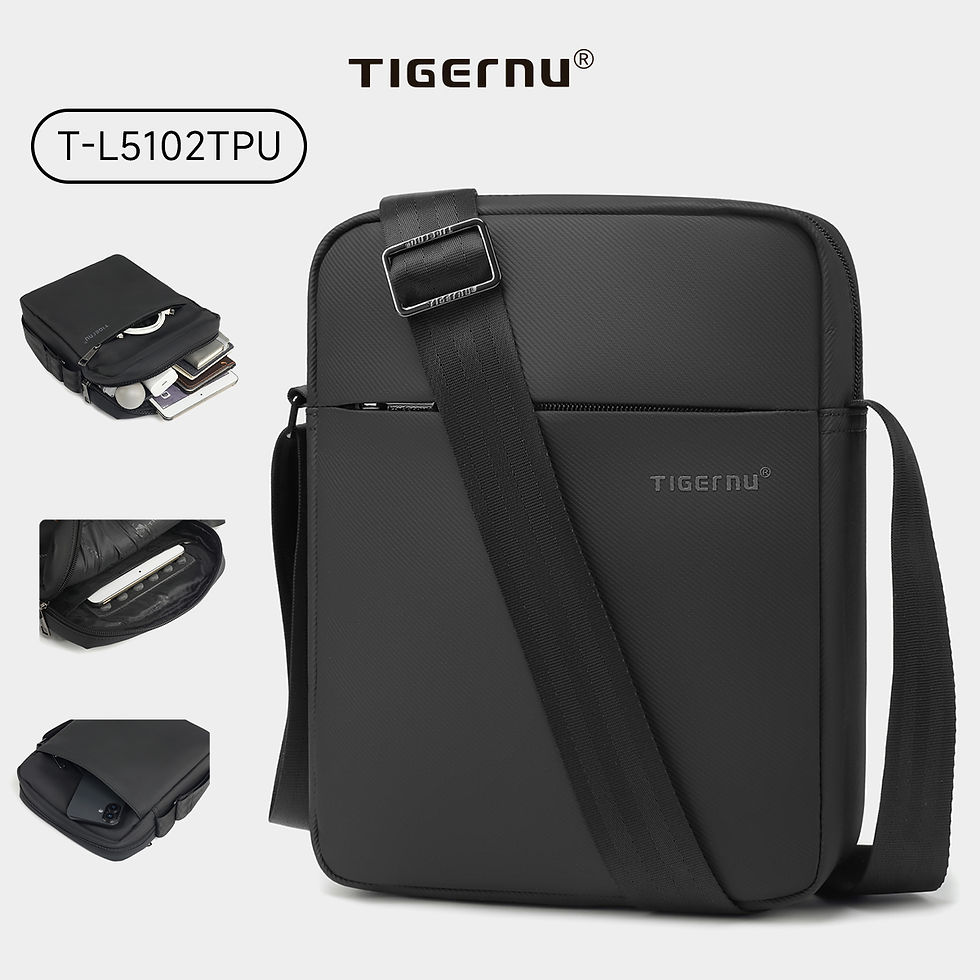 Thumbnail: Men’s Messenger Bag – Waterproof Shoulder Bag for iPad 9.7–11", Casual Travel