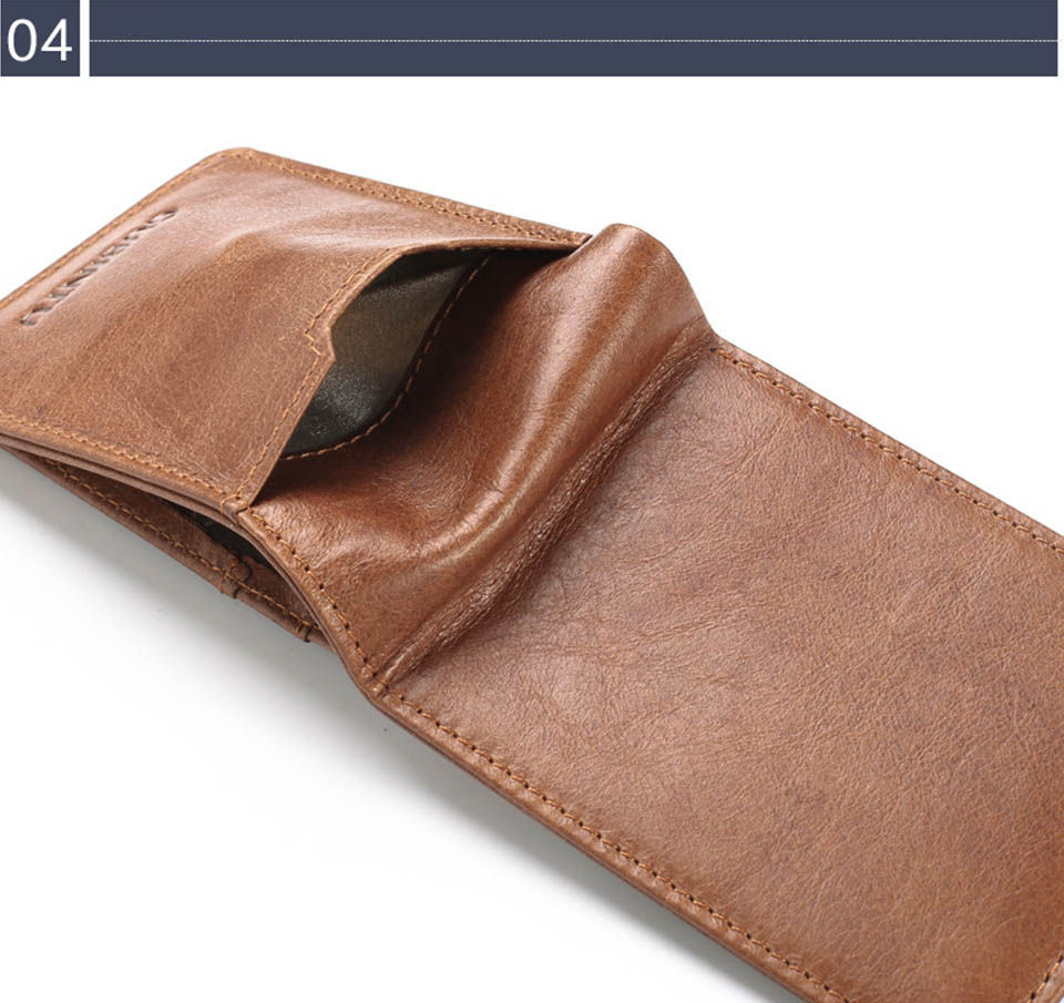 Thumbnail: Men’s Slim Genuine Leather Wallet – Multi-Card Holder