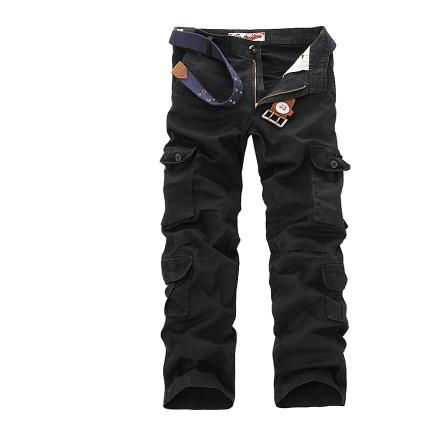 Thumbnail: Men Cotton Cargo Pants – Loose Fit Jogger Trousers, Casual Style