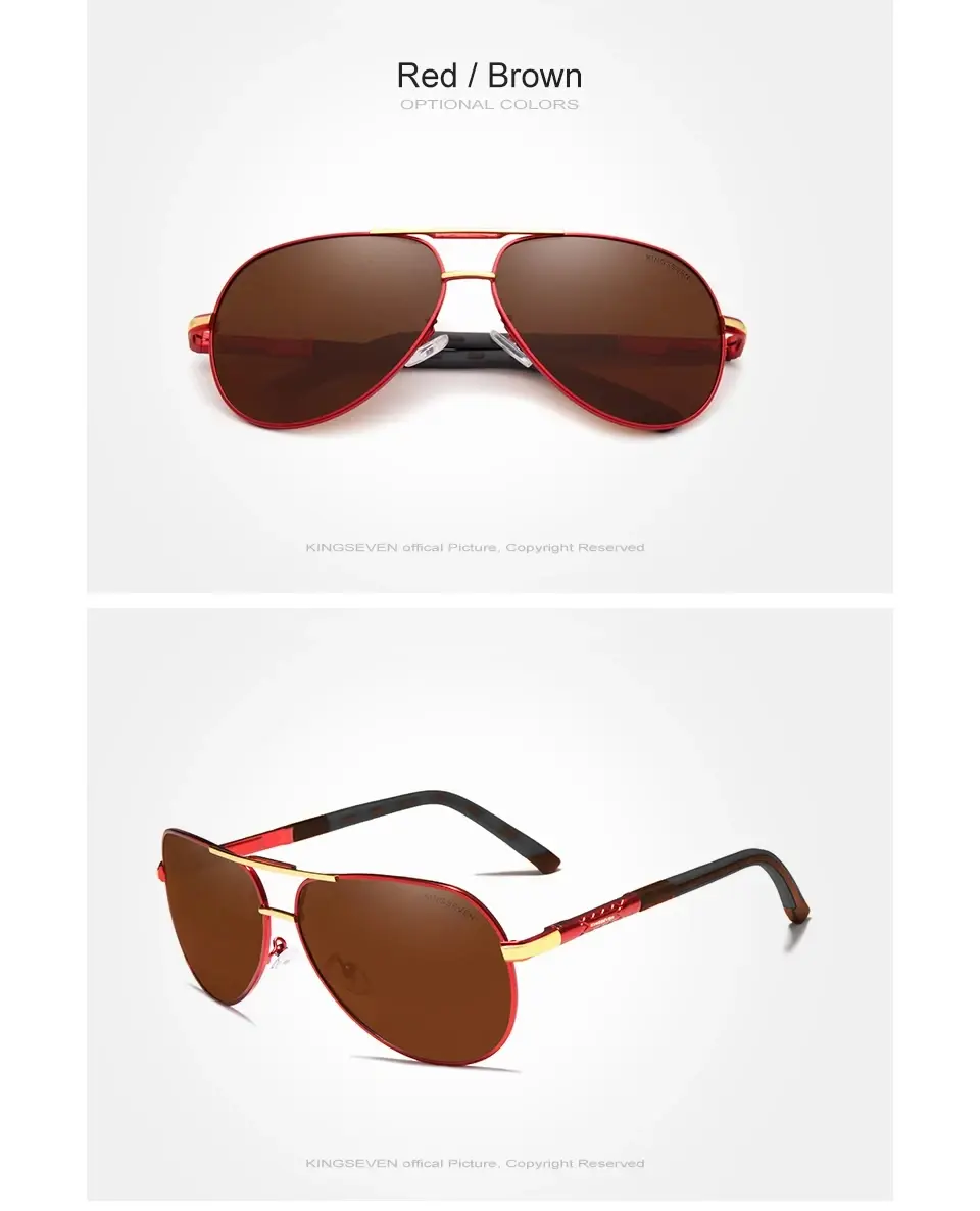 Thumbnail: Men’s Vintage Polarised Sunglasses – Aluminium Frame Classic Style