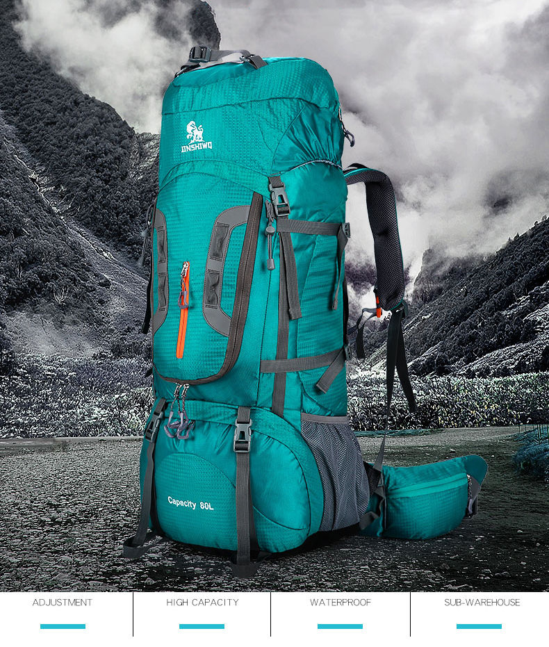 Thumbnail: 80L Waterproof Hiking Backpack – Camping & Trekking Rucksack