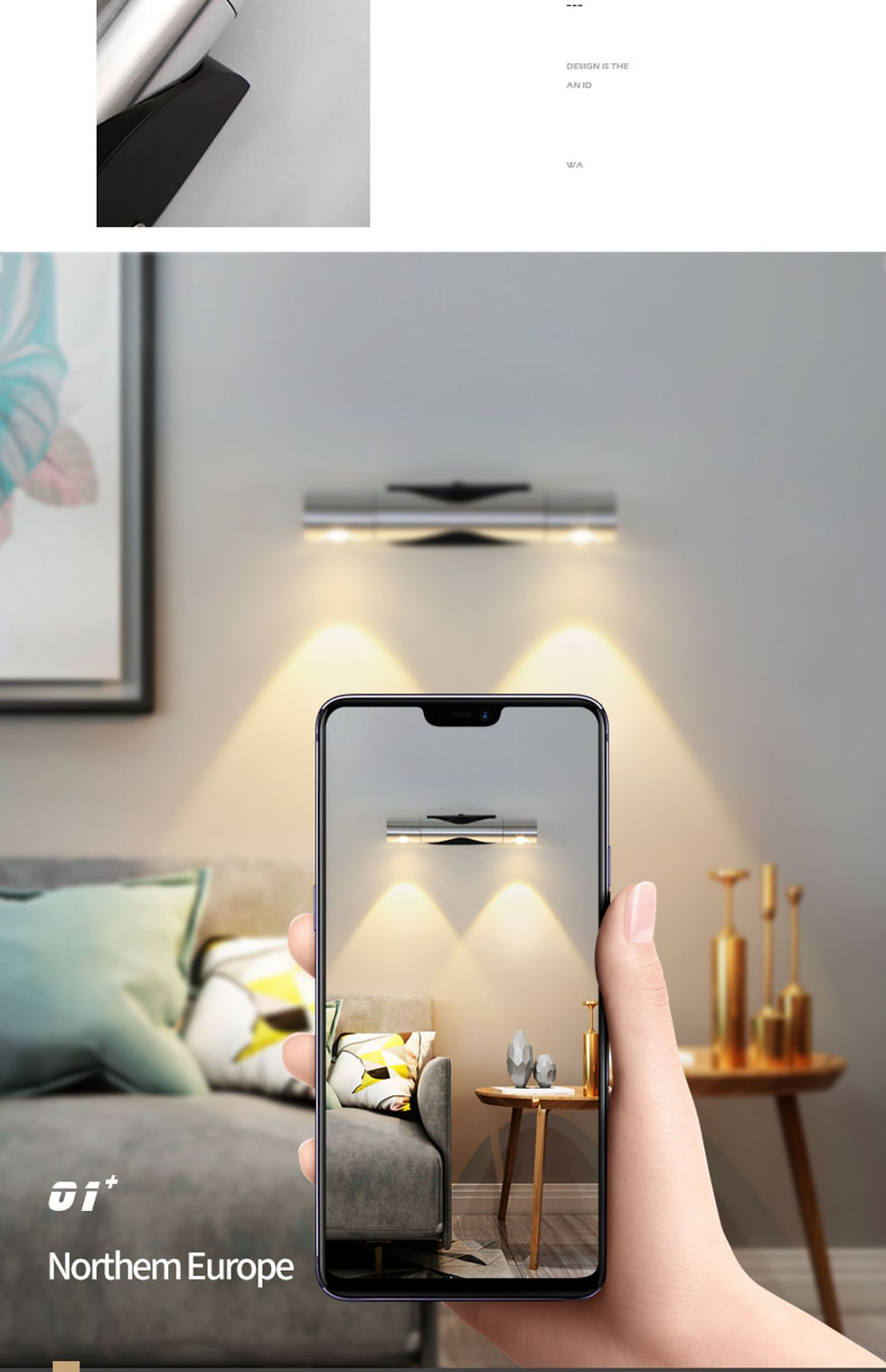 Thumbnail: LED Dual-Head Wall Lamp – Adjustable Rotatable Aluminium Bedside Light for Bedro