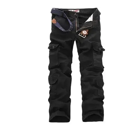 Thumbnail: Men Cotton Cargo Pants – Loose Fit Jogger Trousers, Casual Style