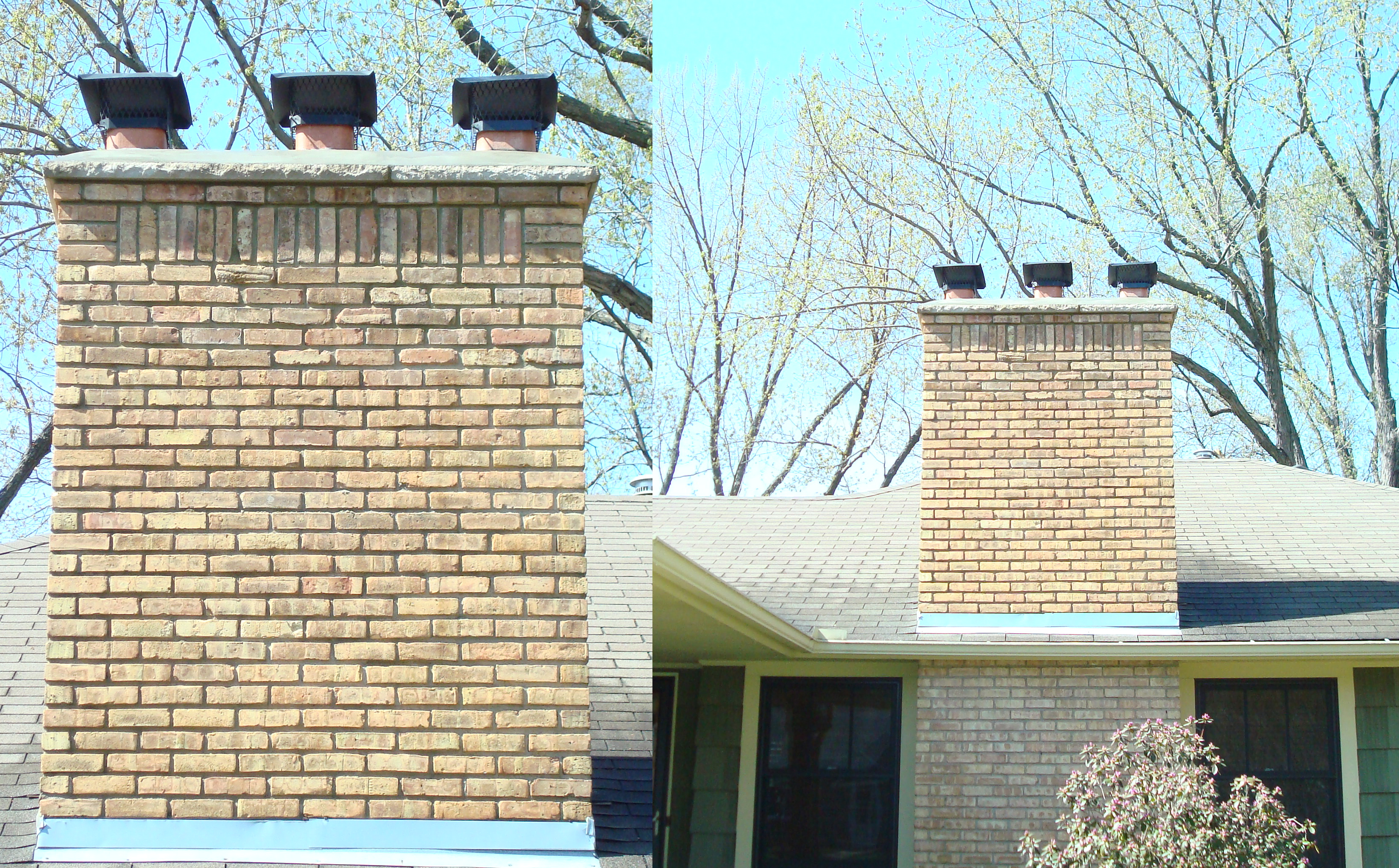 Limestone crown with vertical soldier br