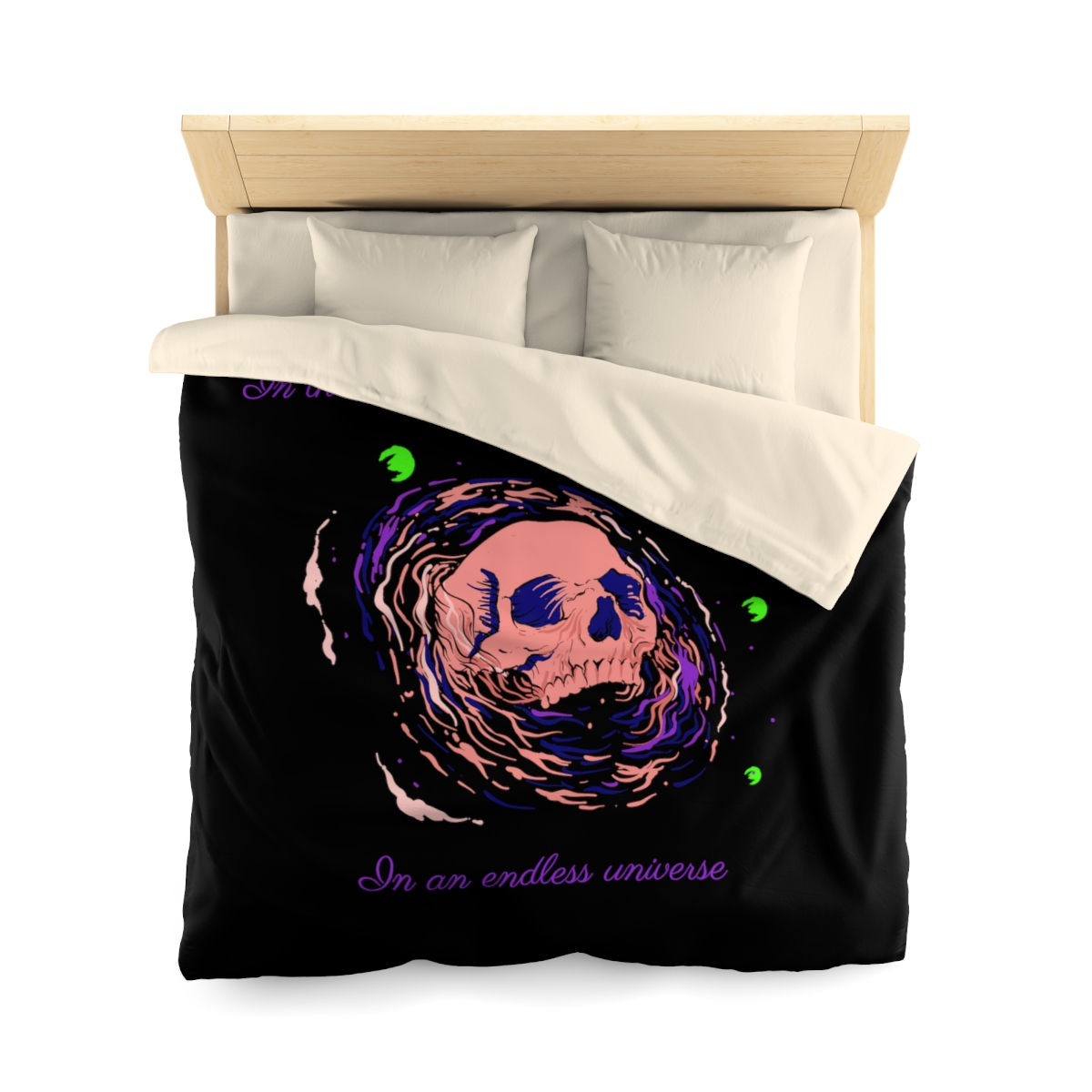 Galaxy Skull Microfiber Duvet Cover