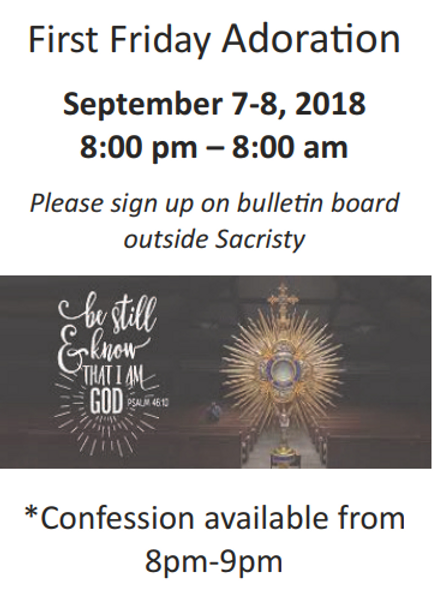 Eucharistic Adoration First Fridays Stmaryporthuron