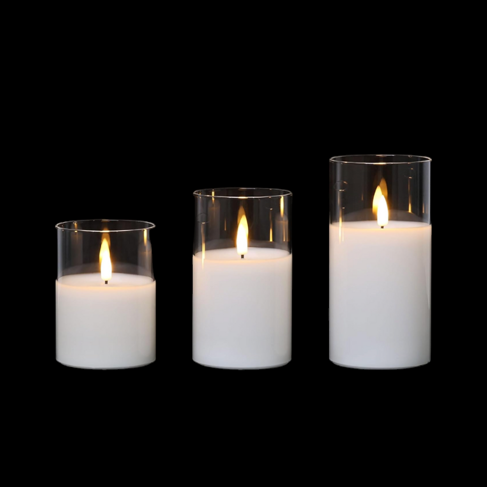Miniature : Trio lampions flammes artificielles