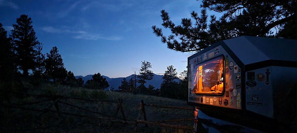 Dispersed camping in the the Colorado wilderness outside of Buena Vista.