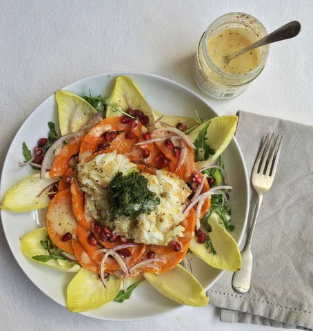 SUMMER SUPPER : SHETLAND COD WITH SALSA VERDE