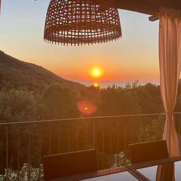 Il tramonto dalla terrazza