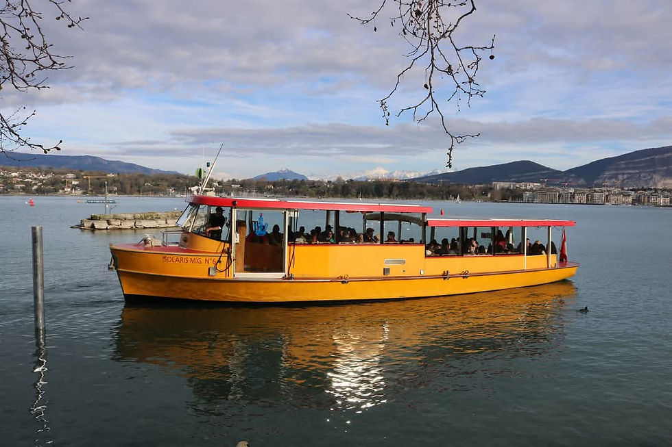 One of Geneva's famous mouette boats