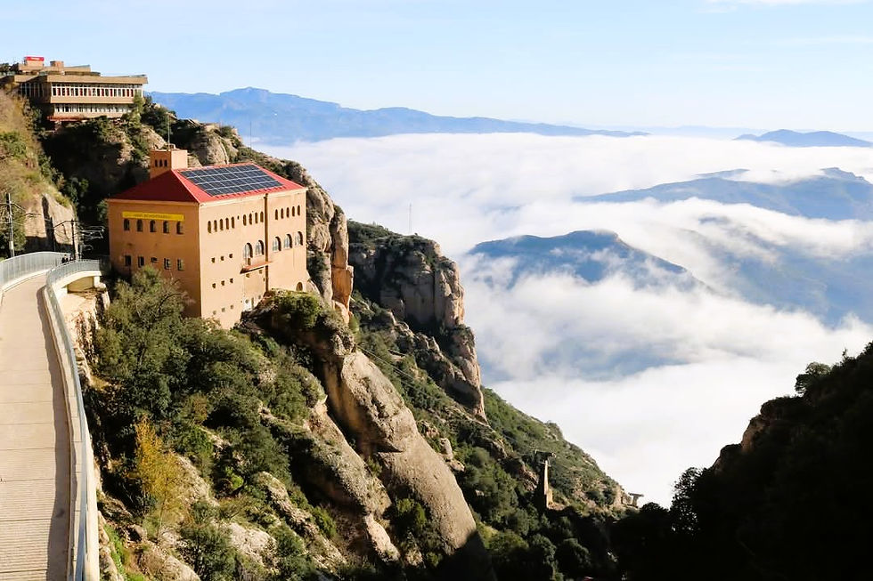 View from close to the funicular station in Montserrat
