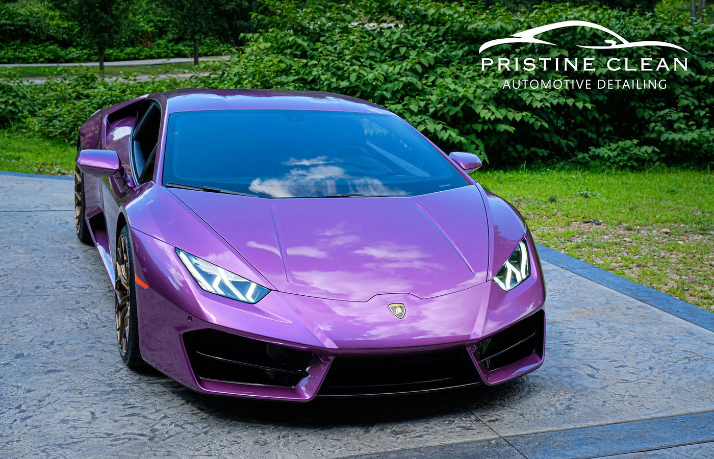 Purple Lamborghini after ceramic coating