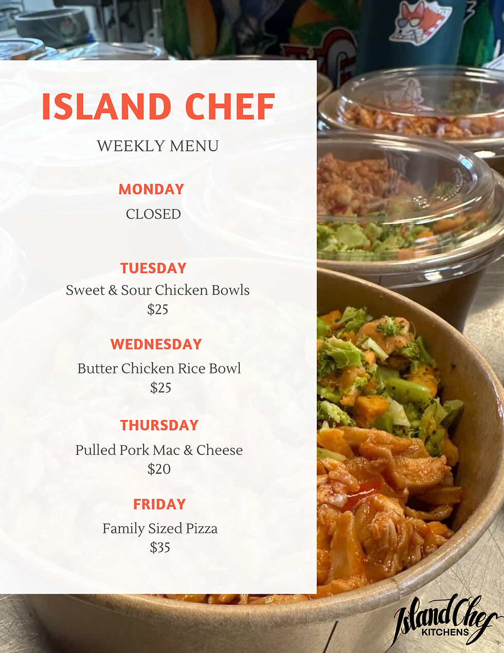 Menu May 11 - 15