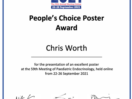 Award for NW Paediatric Doctor at European Conference