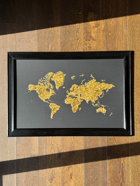World Map Gold