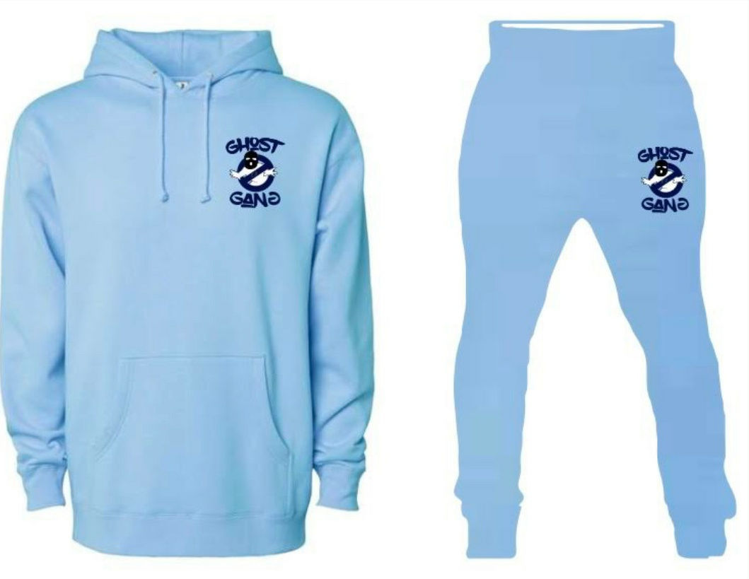 Baby Blue/Navy Blue Ghost Gang Sweatsuit