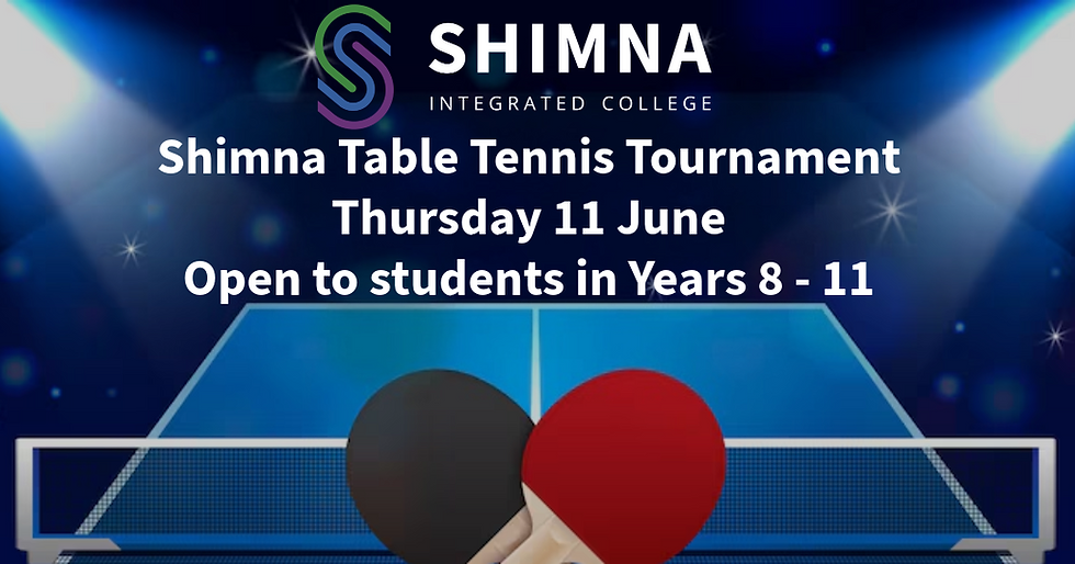 Coming up the week after next: Shimna Table Tennis Open
