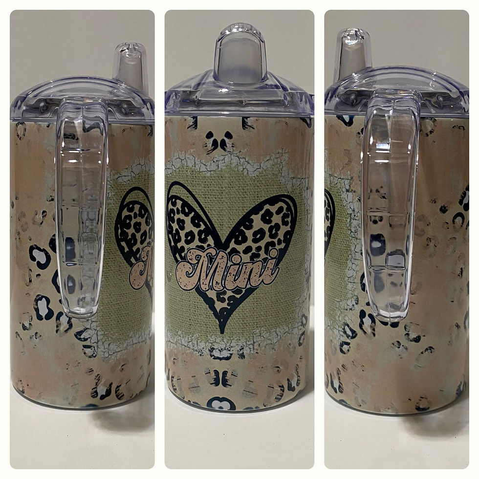 Mini Leopard Print Sippy