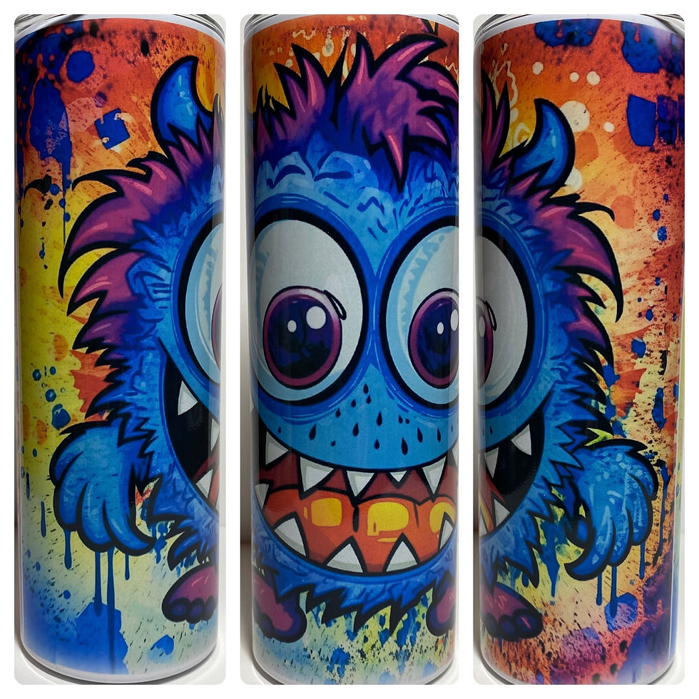 Colorful Fun Monster Tumbler