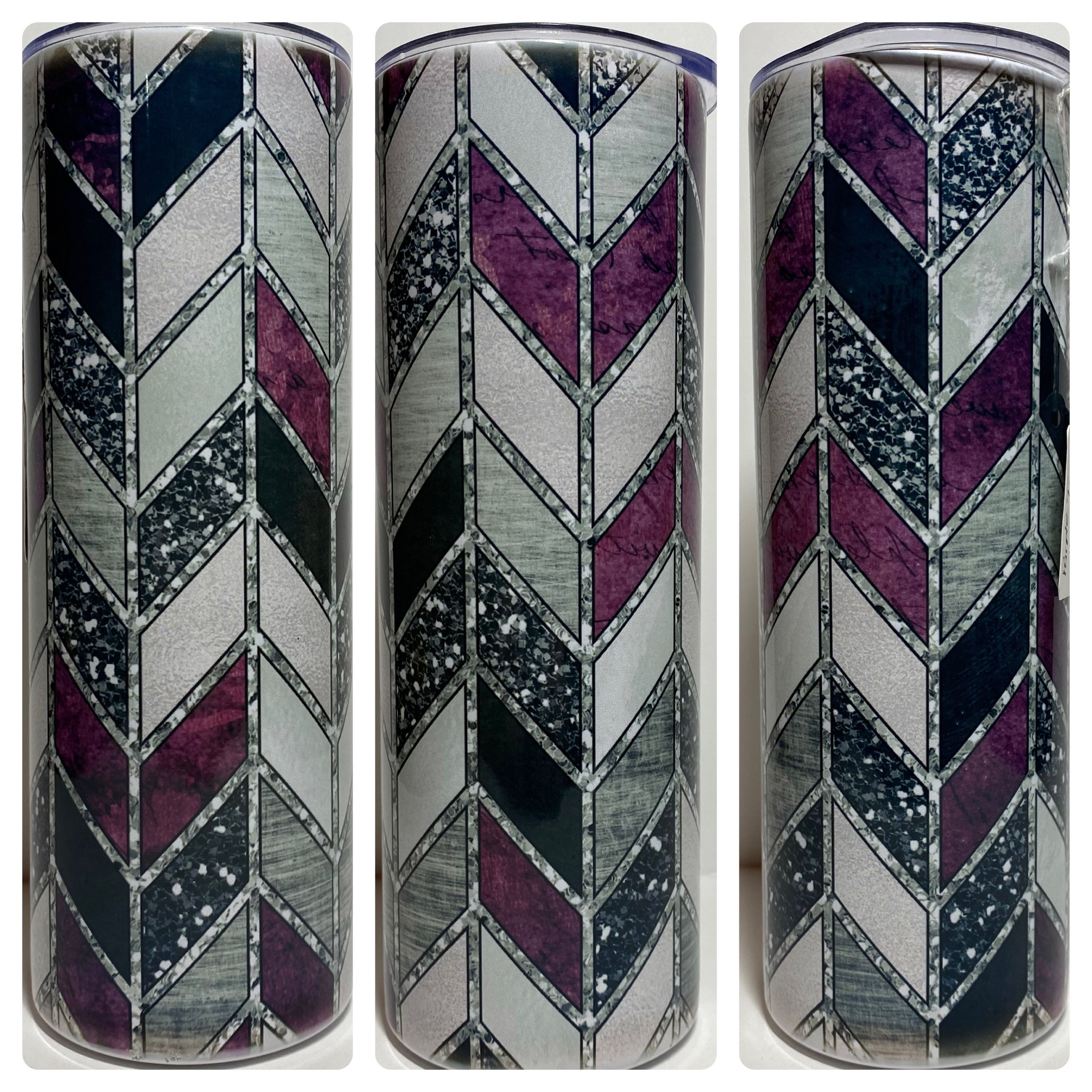 Purple Tangram Tumbler