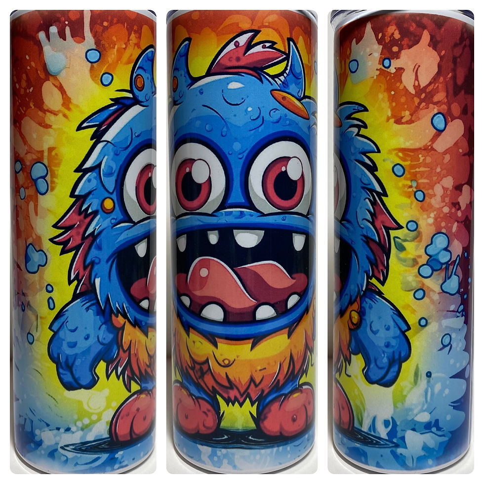 Colorful Fun Monster Tumbler