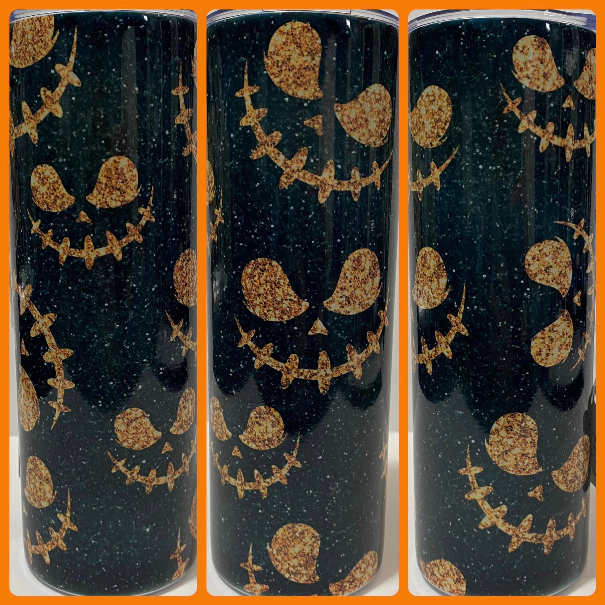 Spooky Halloween Faces Tumbler