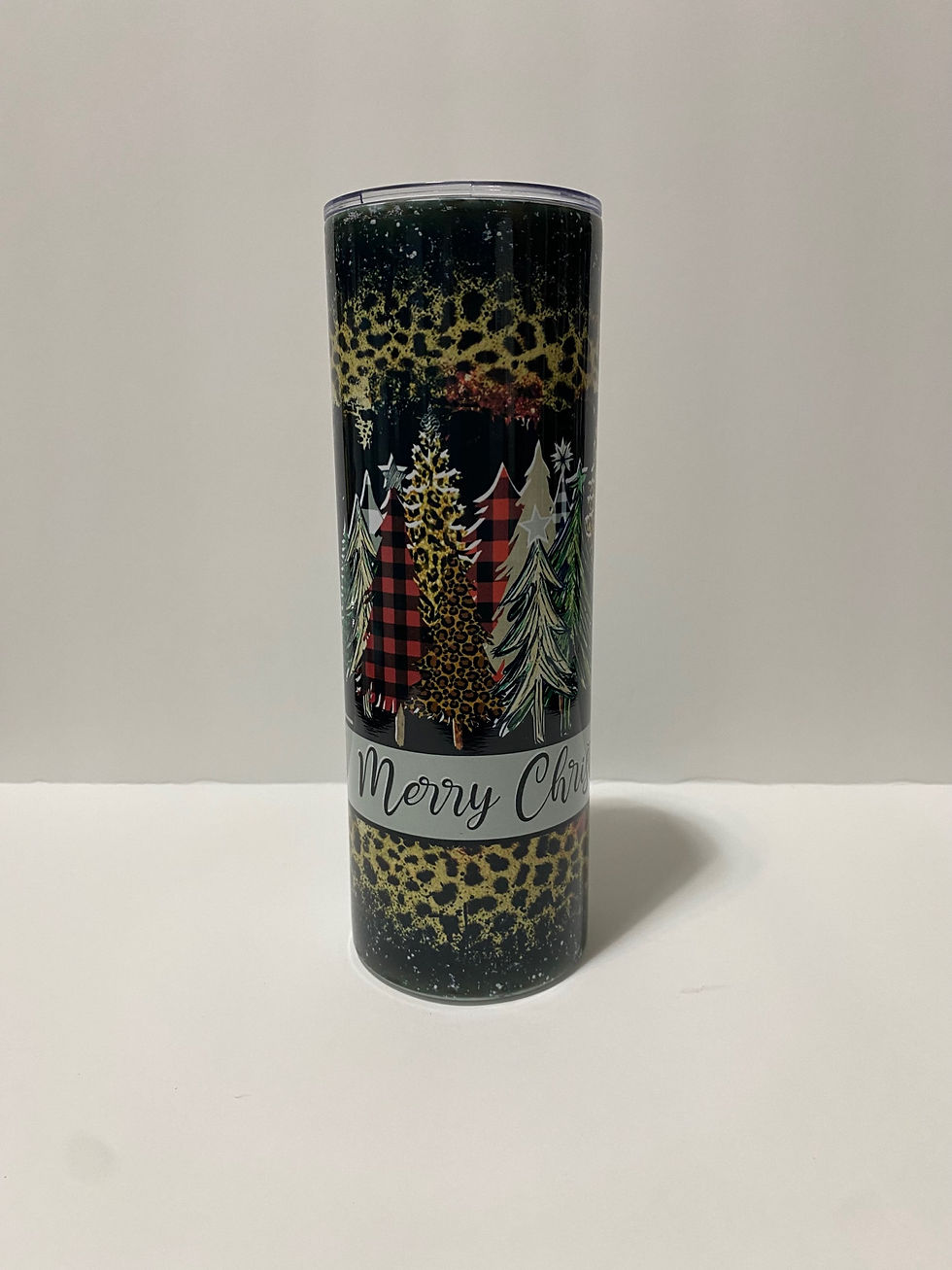 Thumbnail: Merry Christmas Leopard Plaid Trees Tumbler