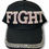 Thumbnail: FIGHT - White Pearl Silver Stud Black Canvas