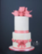 Pretty Pink Bows tiered Cake